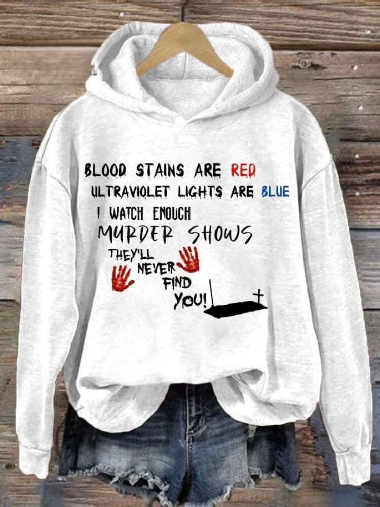 Designer's New Halloween Bloody Abstract Hoodie Fashion Hoodie Trendy Long Sleeve
