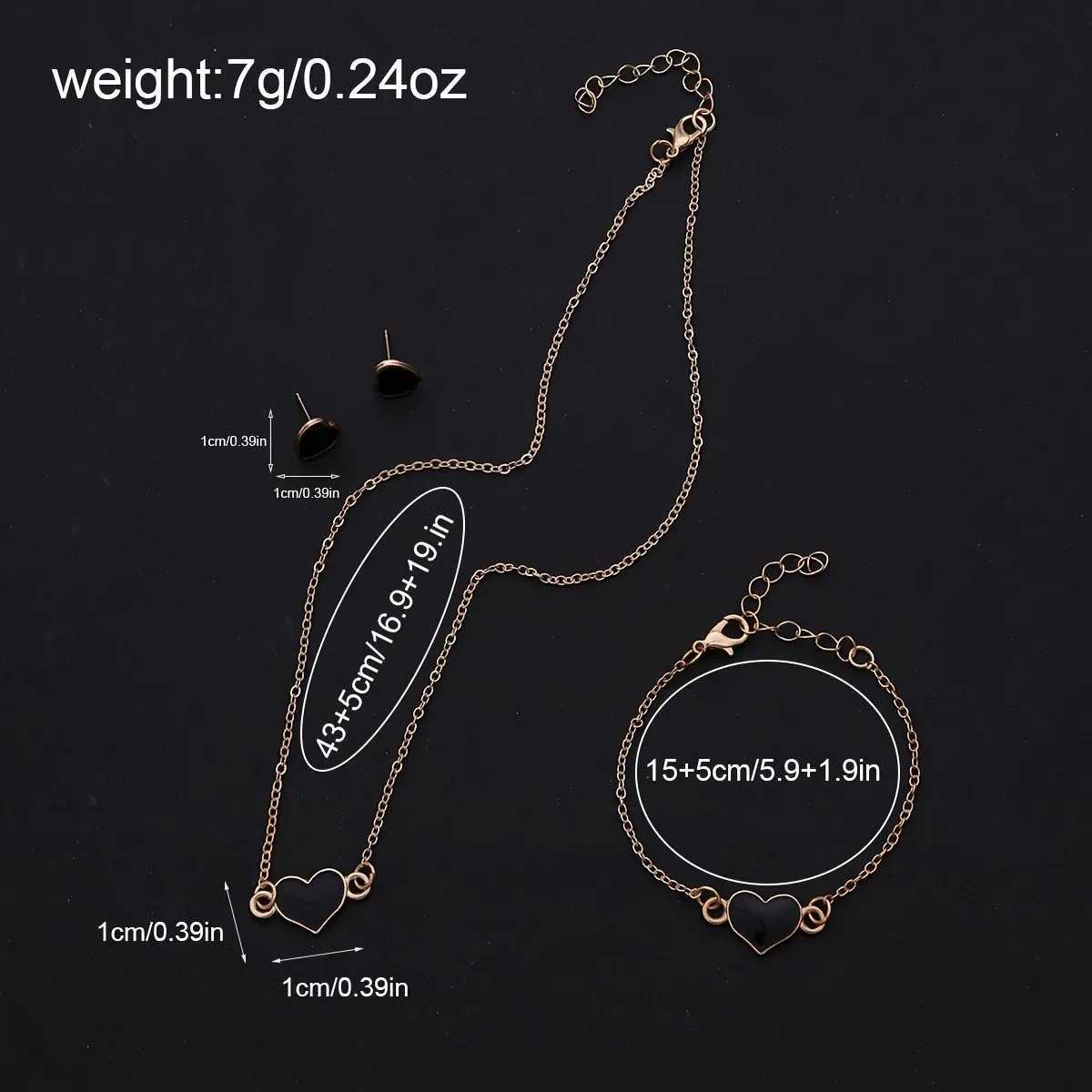 5 quartz watches for Wenpu leather watch black jewelry set perfect gift for her M girlfriend X241106
