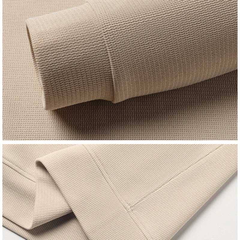 Winter new solid color stretchable business casual mens long sleeved loose and breathable slim fit collar T-shirt. W241106
