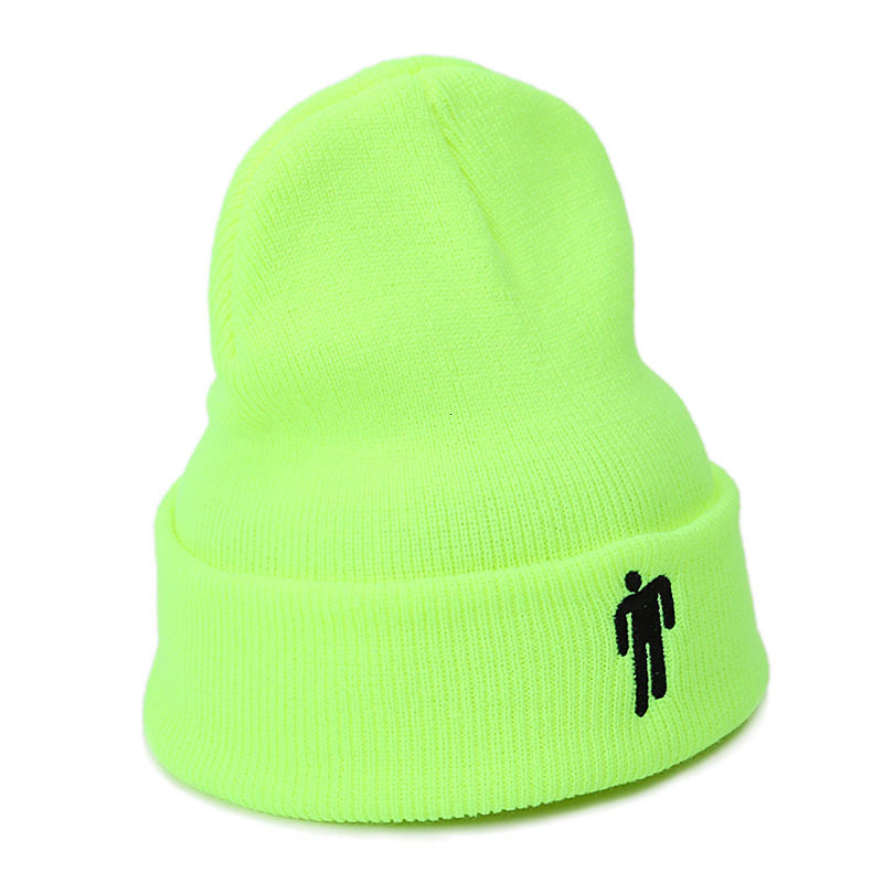 High quality design,men's women's autumn and winter double-layer embroidered figurines, candy colored knitted hats, pile hats