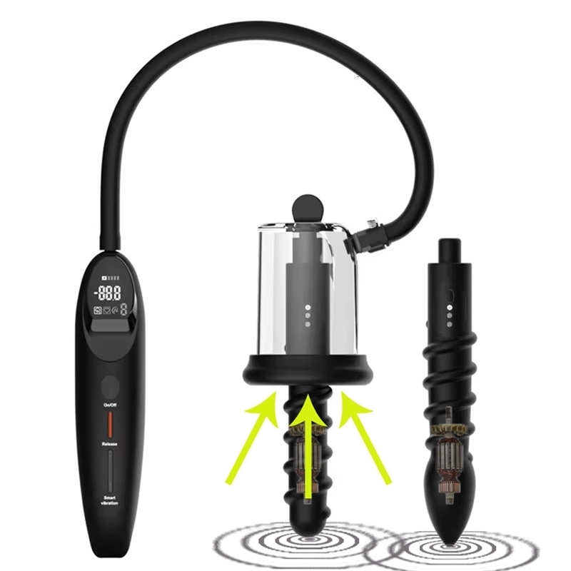 Electric Vibration Sucking Anus Pump Male Anal Sex Toys Vibrating Butt Plug Vacuum Sucker Prostate massager For Men Tool 241105