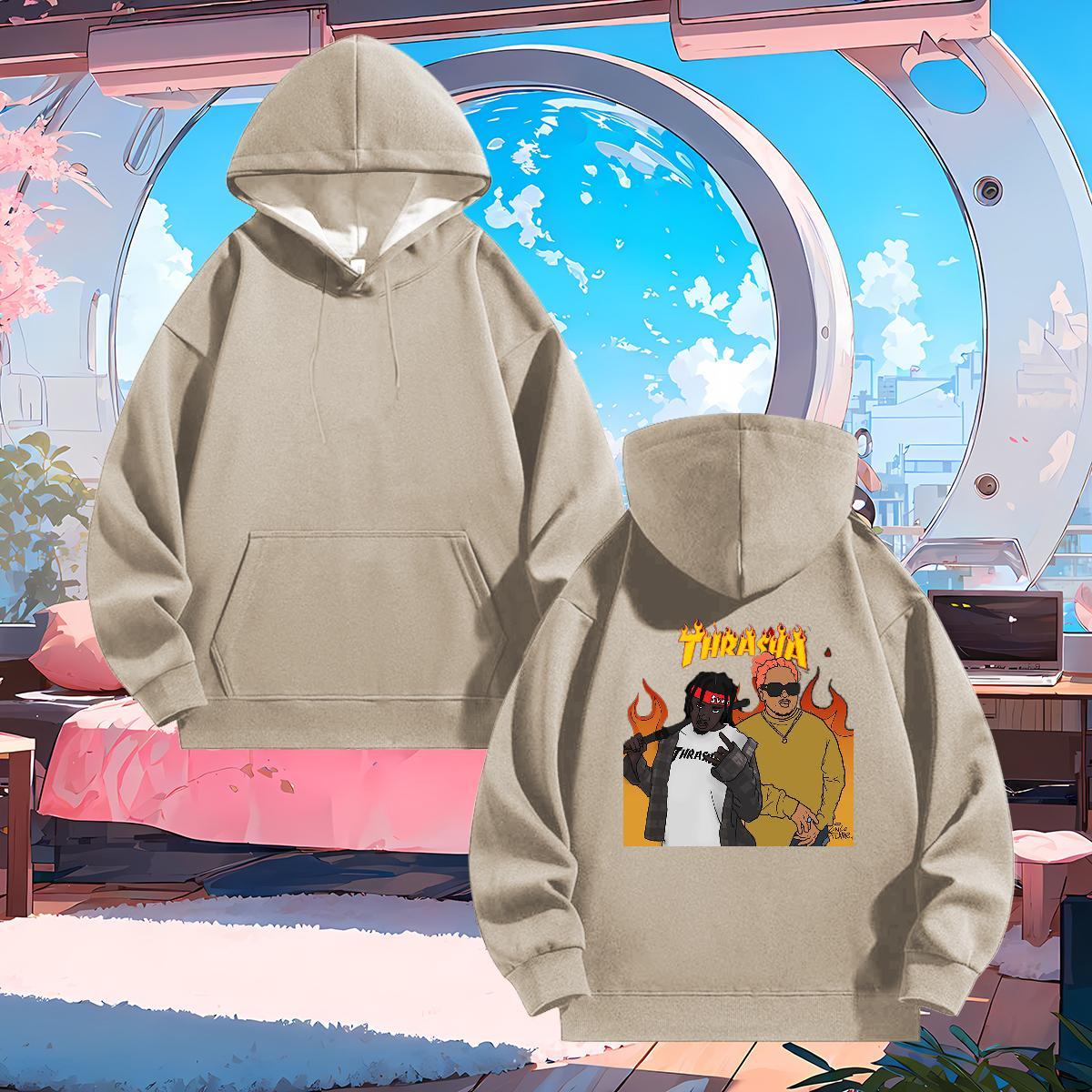 DIY Unisex Sweatshirts Custom Print Plus Size Designer Couples Hoodie Top Hoodie Anime Printing Street Velvet Thick Hooded Collar