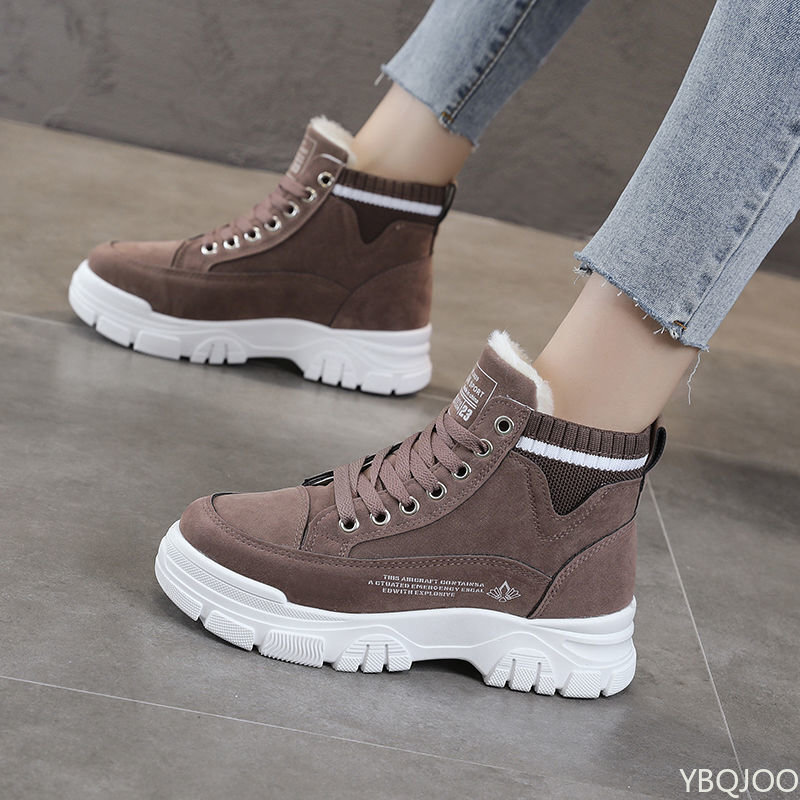 2025 New Winter Women's High Top Ankle Boots Designer Outdoor Warm Plush Shoes Laced Snow Sports Shoes Fashion Warm Shoes