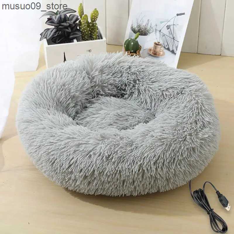 kennels pens Electric heated dog bed soft and comfortable pet heating pad USB charging cat pad warm indoor pet bed in winter heated dog nest L240910