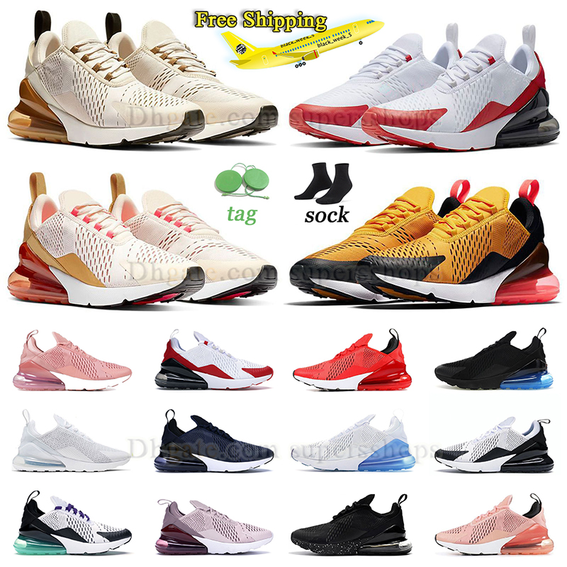 Free Shipping Designer shoe mens women athletic running shoes Spirit Teal Triple White Pink Volt Black Mesh 270 270s reacts sport sneaker trainers chaussures tennis