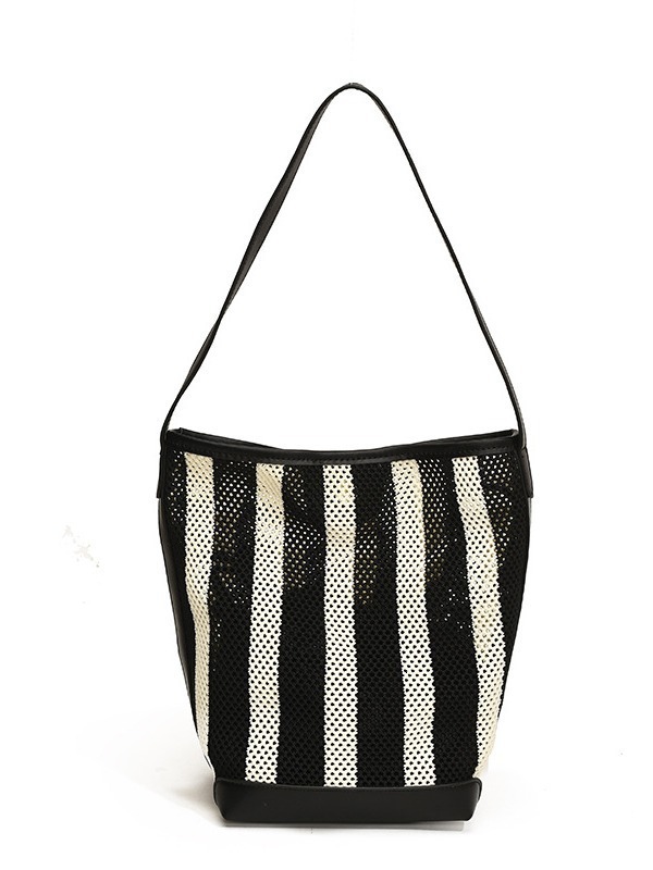 Striped Commuting Bucket For Bags Handbags Women Trend High-end Large Capacity Armpit Bag Designer