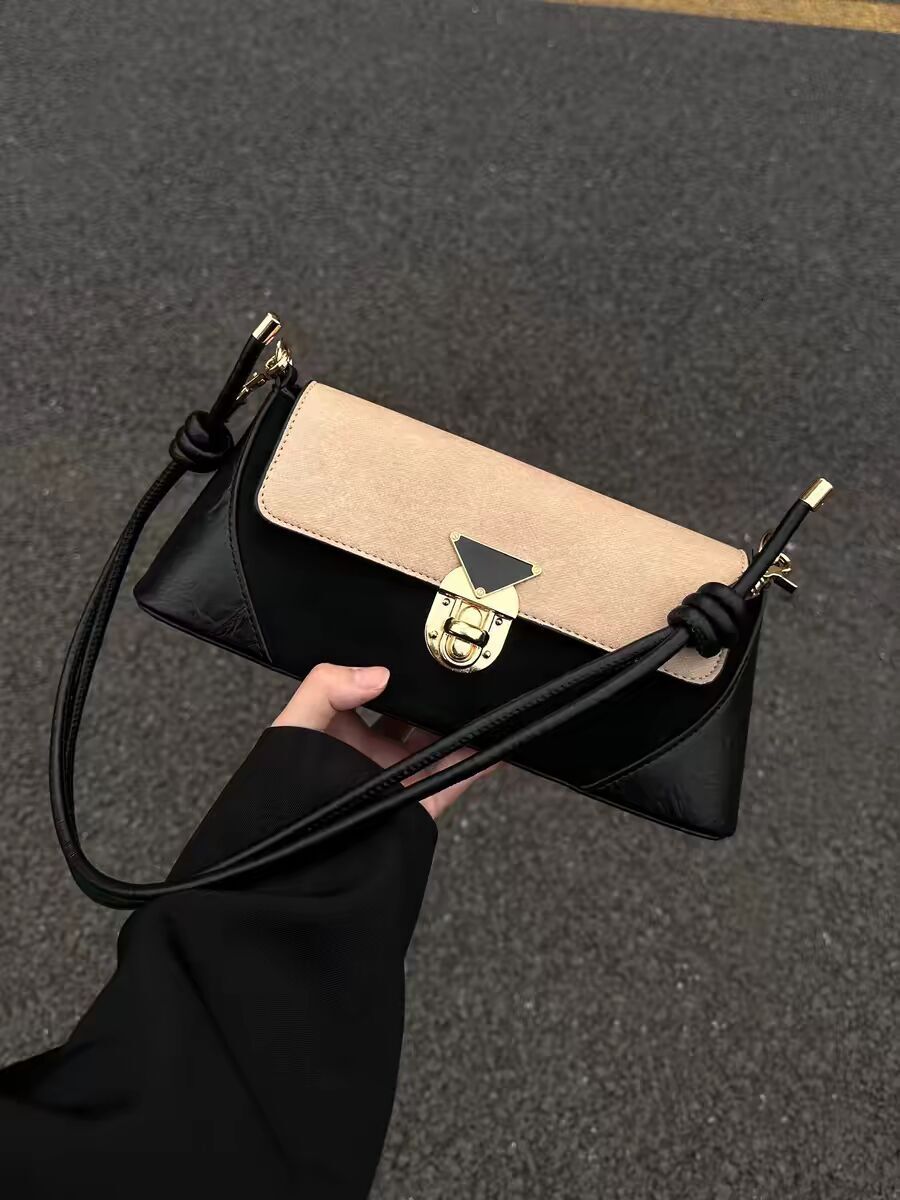 Designer's new women's armpit long stick bread niche designer single shoulder slanted body exquisite small square bag trendy bag