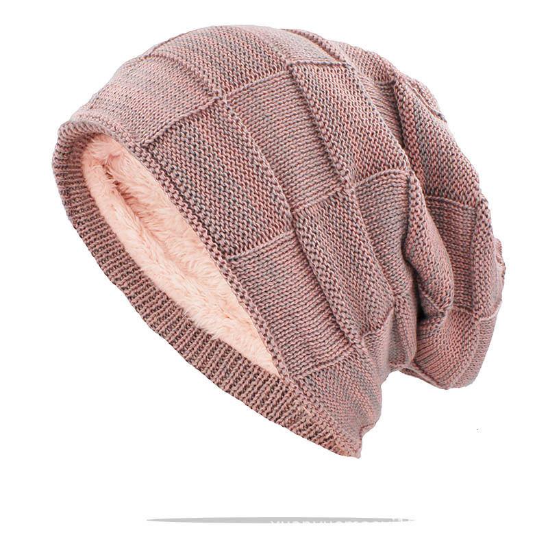 High quality design, Mixed color knitted for men women in autumn winter, plush and thick windproof hat, pullover hat