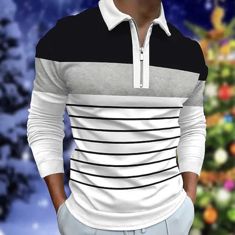 New mens classic striped shirt Long Sve 2023 spring/summer casual work top enlarged size S-XXXL W241106