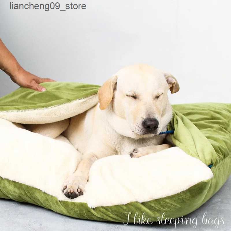 kennels pens Dog bed with detachable cover large kennel warm dog bag with blanket pet accessories for large kennel L240910