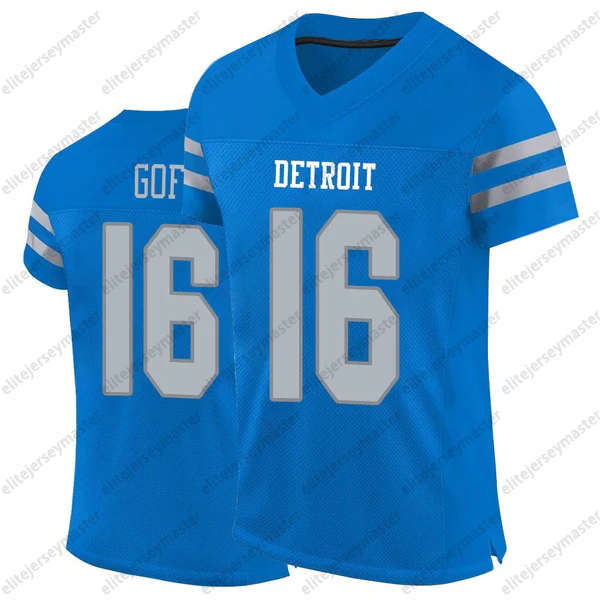 Cities Football Jerseys Goff Hooker Gibbs Montgomery Reynolds Vaki Patrick Raymond St. Brown O'Connor Onwuzurike Fox Hatten Fromm Jefferson Custo