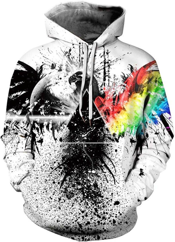 Hoodie for Mens Womens Unisex Hoodies 3D Print Galaxy Pullover Hooded Sweatshirt Hoodies with Big Pockets for Teen Men, Teen Boy,Cool and trendy