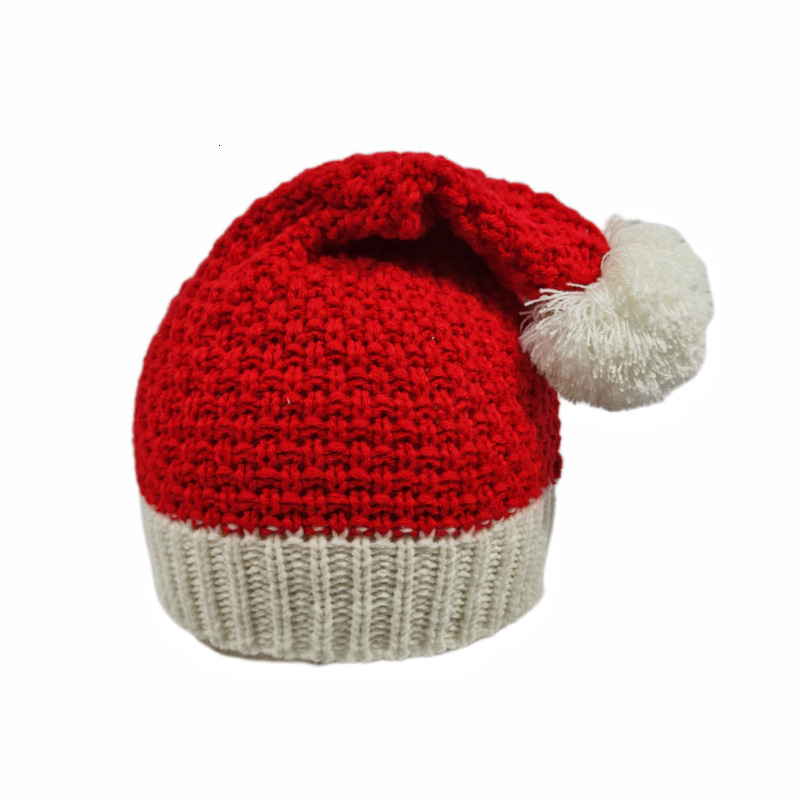 High quality design, men and women Knitted woolen ear warm headband, Santa Claus hat, rolled edge pullover hat