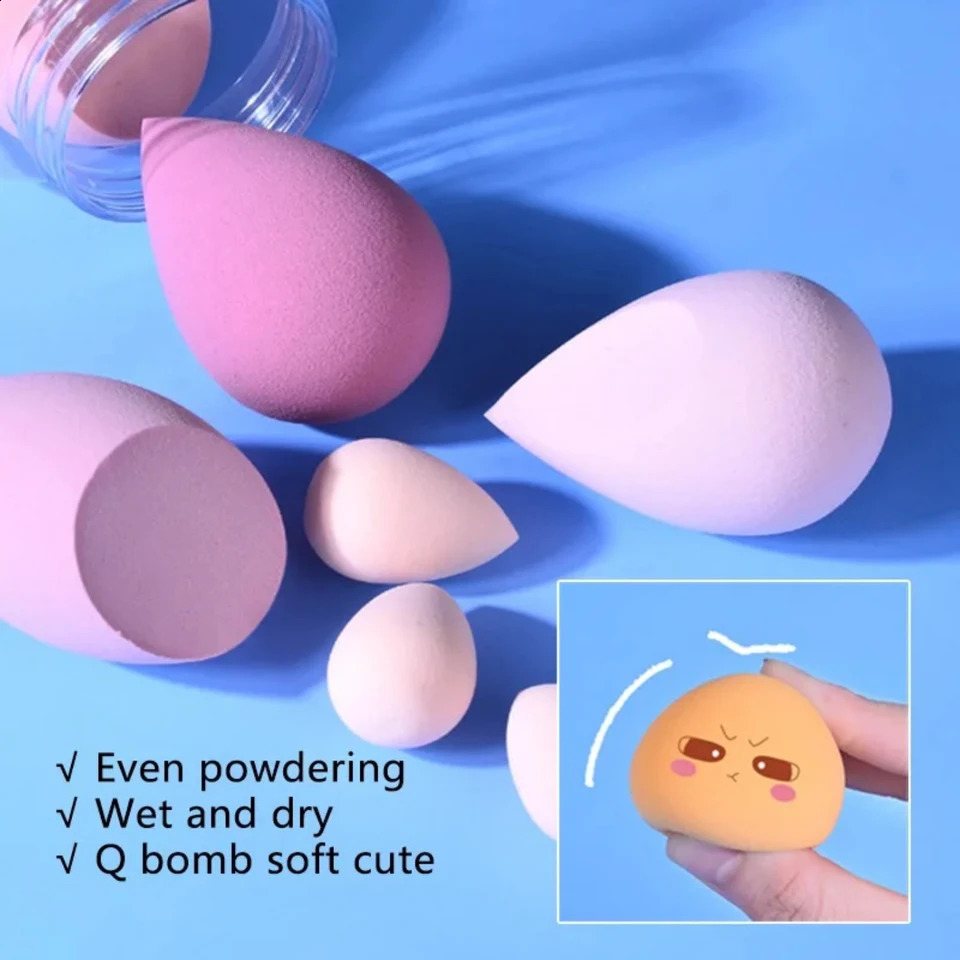 6/7 pieces of cosmetics sponge egg mixer cosmetics powder puff foundation make-up powder blusher mini puff cosmetics sponge beauty tool accessories 24