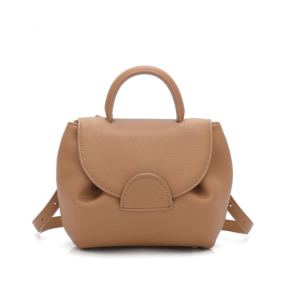 Brand new smiling face, genuine leather women's French niche Crossbody brand pig bag birthday handbag crossbody bag designer handbag, large capac