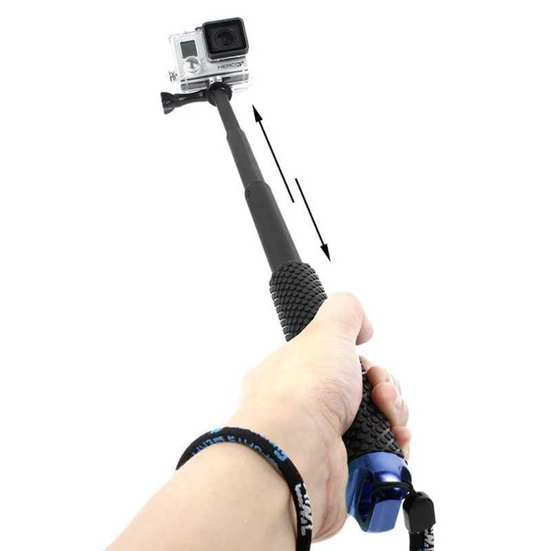 1 set of retractable mini selfie stick waterproof monopod e suitable for Hero11 10 9 6 5 4/3 suitable for SJCAM EKEN sports camera Y241106