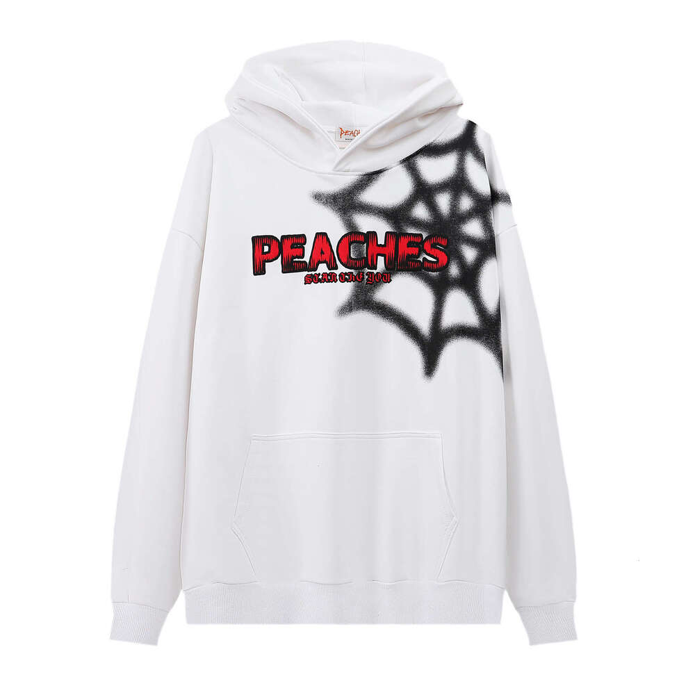 shanshi spider hoodie Autumn winter American high street spider embroidery hooded sweatshirt for men and women loose fitting pullover hoodie