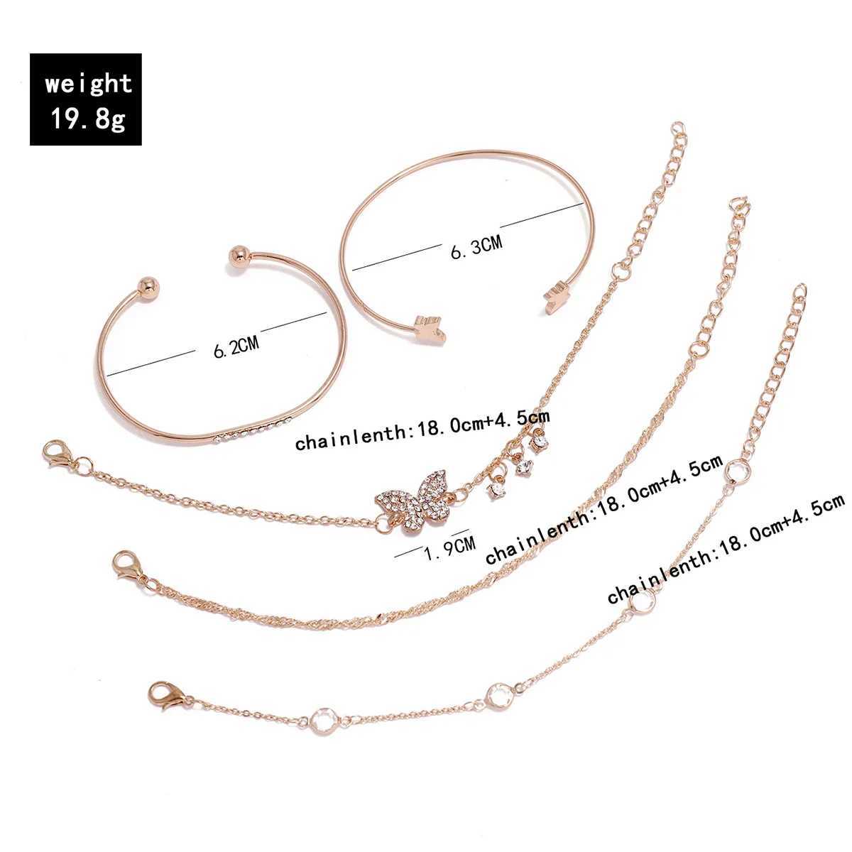 Golden snake chain bracelet set suitable for warm minimalist twisted rope bracelets girls fashionable party jewelry accessories X241106