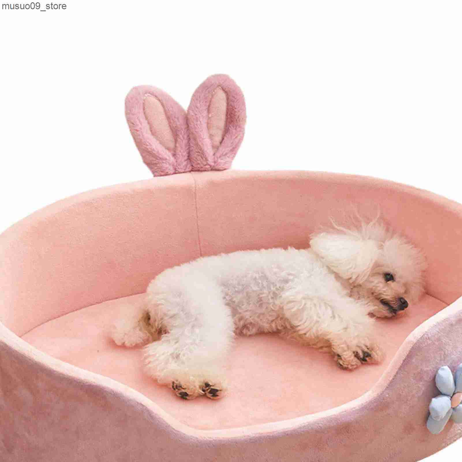 kennels pens Detachable pet bed detachable pet bed washable dog bed soft and comfortable warm cat bed suitable for all seasons soft pet bed L240910