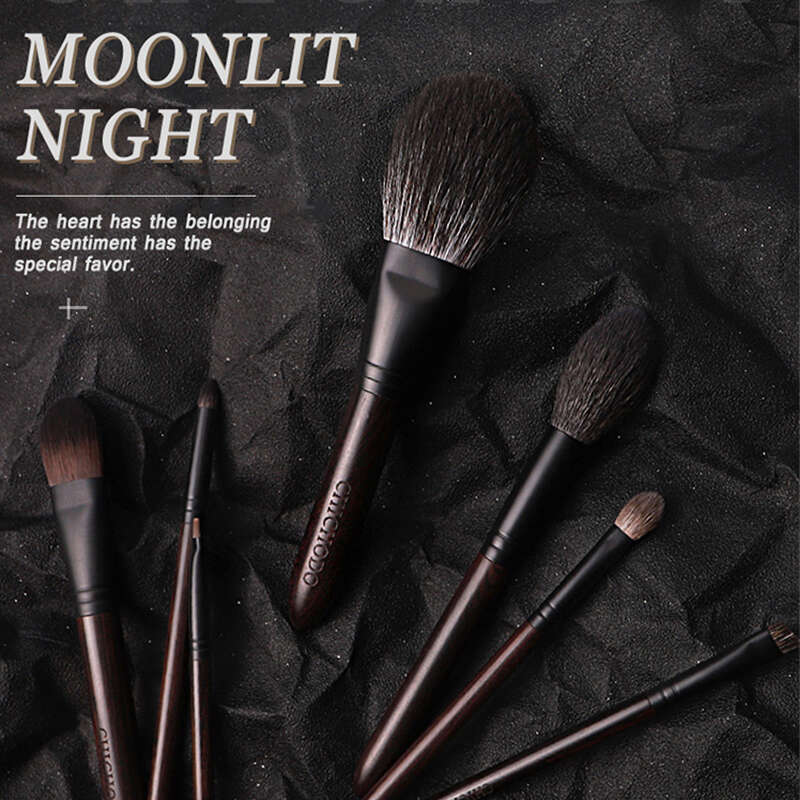 CHICHODO -Classical 12Pcs Natural Professional Make Up Brushes Set-2 Handle Styles-Animal Hair Makeup Tools+Zipper Bag