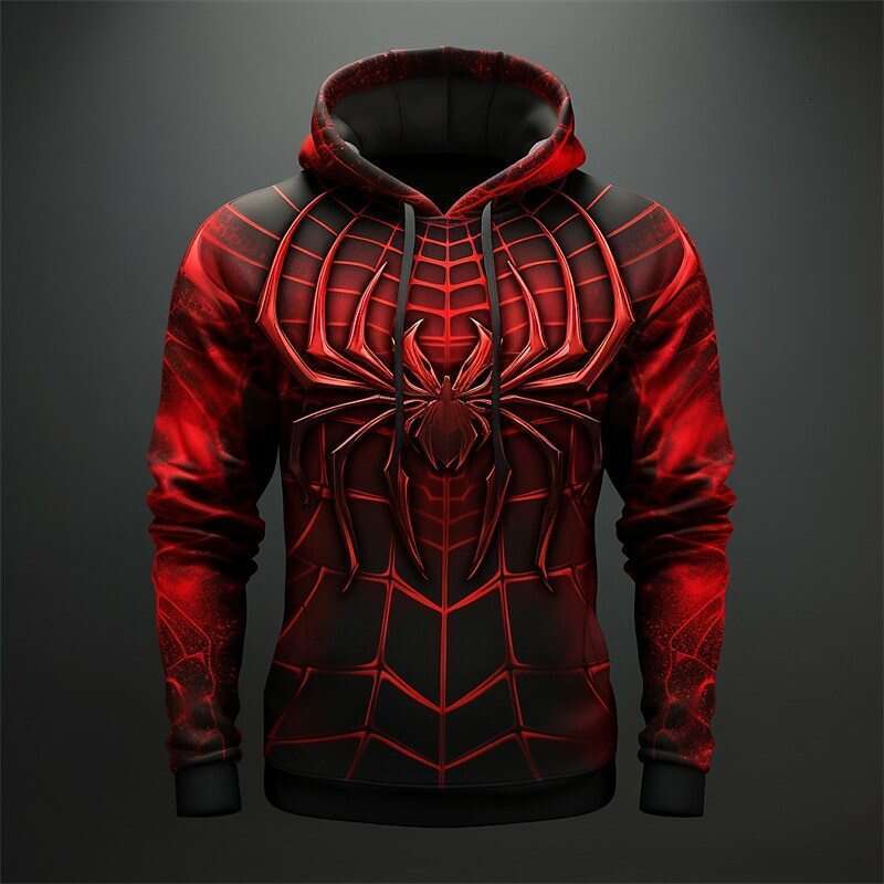 shanshi spider hoodie Men's fashion sportswear spider autumn casual pattern hoodie trend Harajuku Street hoodie