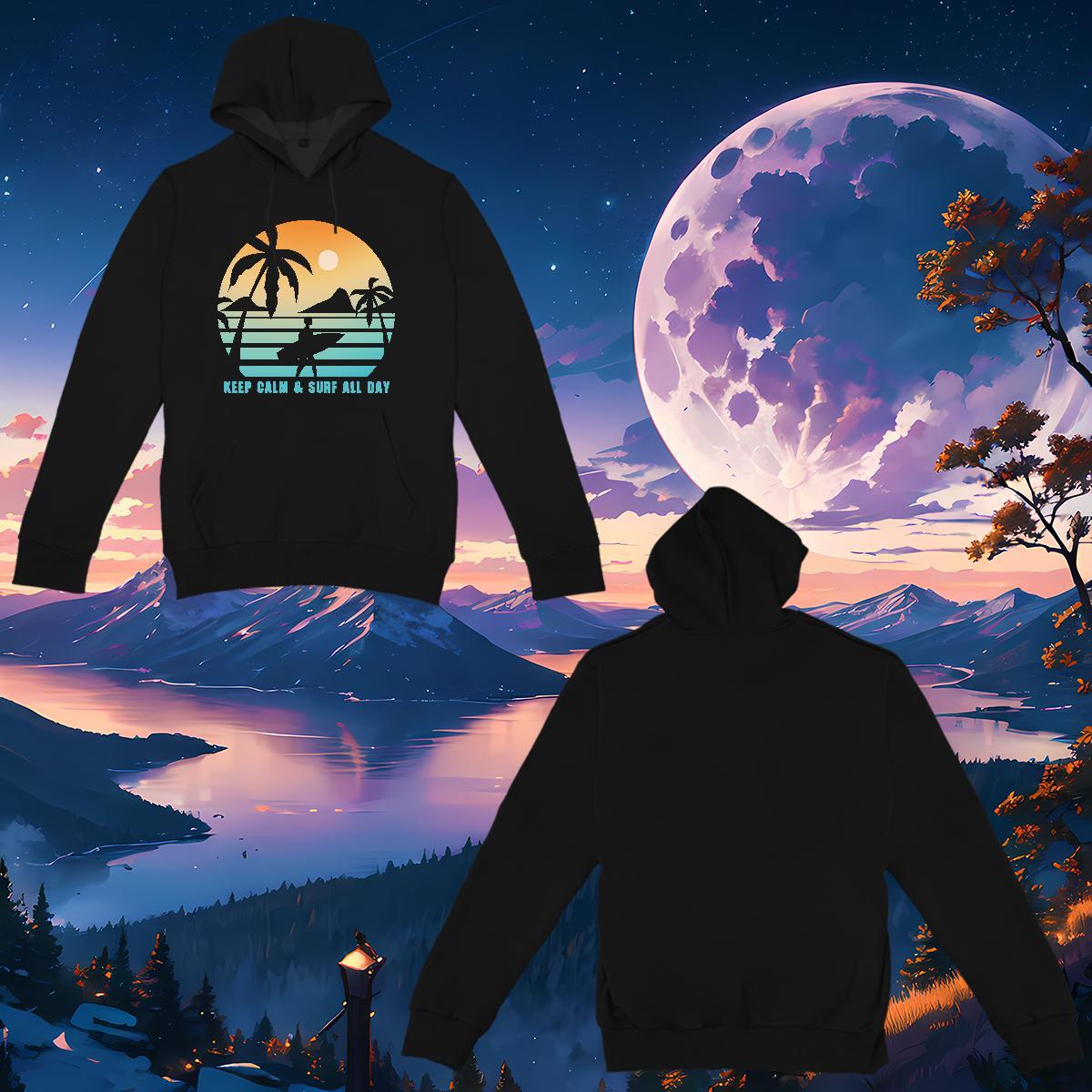 2024 New Women's Hoodie Clothes Hoodie Comfortable Unisex Hooded Sweatshirt Custom Anime Warm Fleece Long Sleeve Drawstring Casual Beach