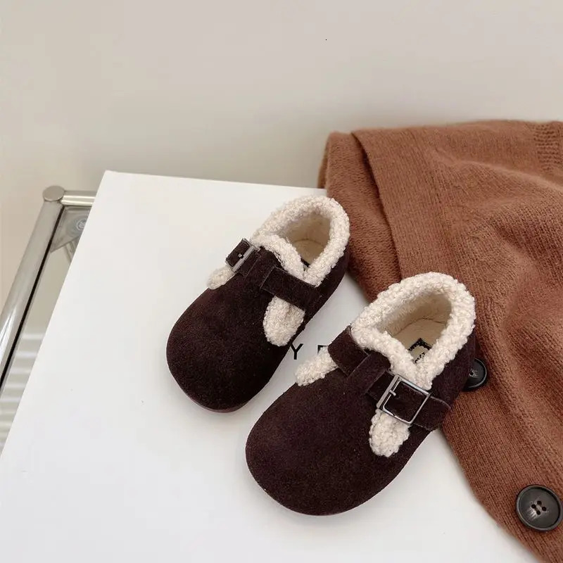 Winter Plush Kids Shoes Girls Boys Shoe Fashion Boots Cotton Thicken Warm Winter Shoes Toddler Girl Shoes Boys Boot 241106