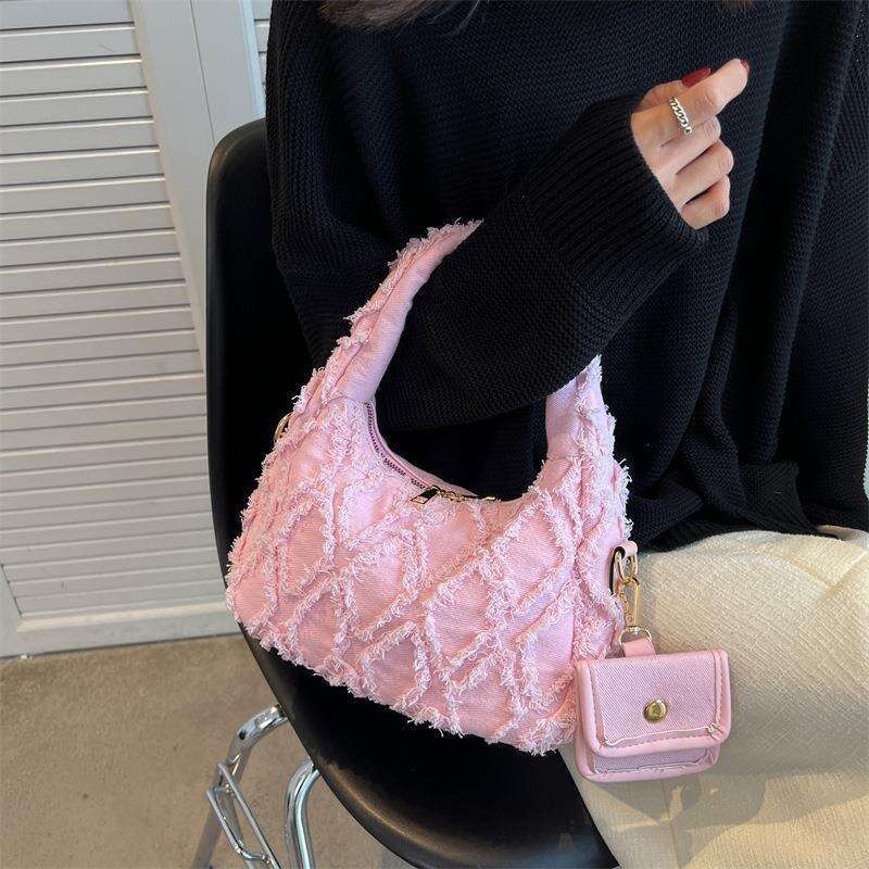 Designer Bag Small Denim Shoulder Bags For Women Luxury Designer Handbag And Purse 2024 Female Casual Tote High Quality Armpit Bag New Clutch