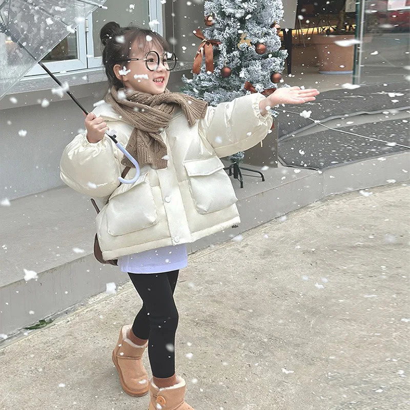 Winter childrens down cotton jacket girls thick windproof coat childrens park childrens baby coat childrens clothing XMP327 241106