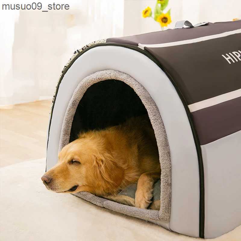 kennels pens New Winter Warm Folding Dog House Dog Bed Pet Supplies Small and Medium sized Dog Warm Pet Supplies Puppy Cave Sofa L240910