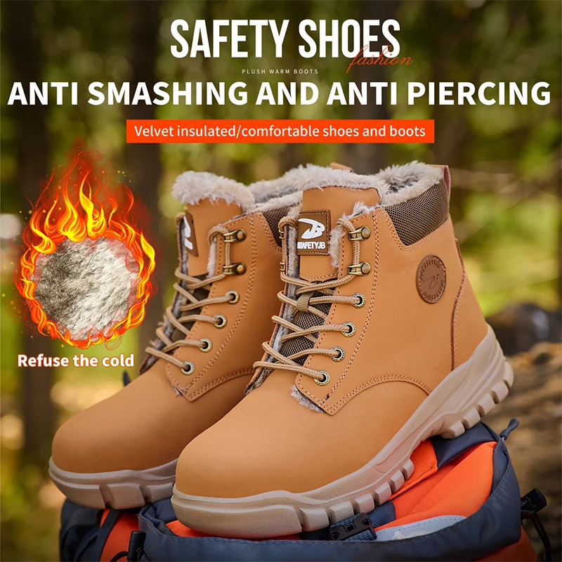 2025 Latest Fashion Winter Designer Warm Men's Work Safety Boots Waterproof And Unbreakable Steel Toe Shoes Sports Shoes Men's Shoes