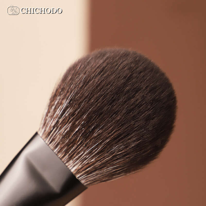 CHICHODO Makeup Brush-Urious Professional Black 11 Ebony Brushes Set-High Level Fox&Goat&Pony&Synthetic Hair Cosmetic Tools