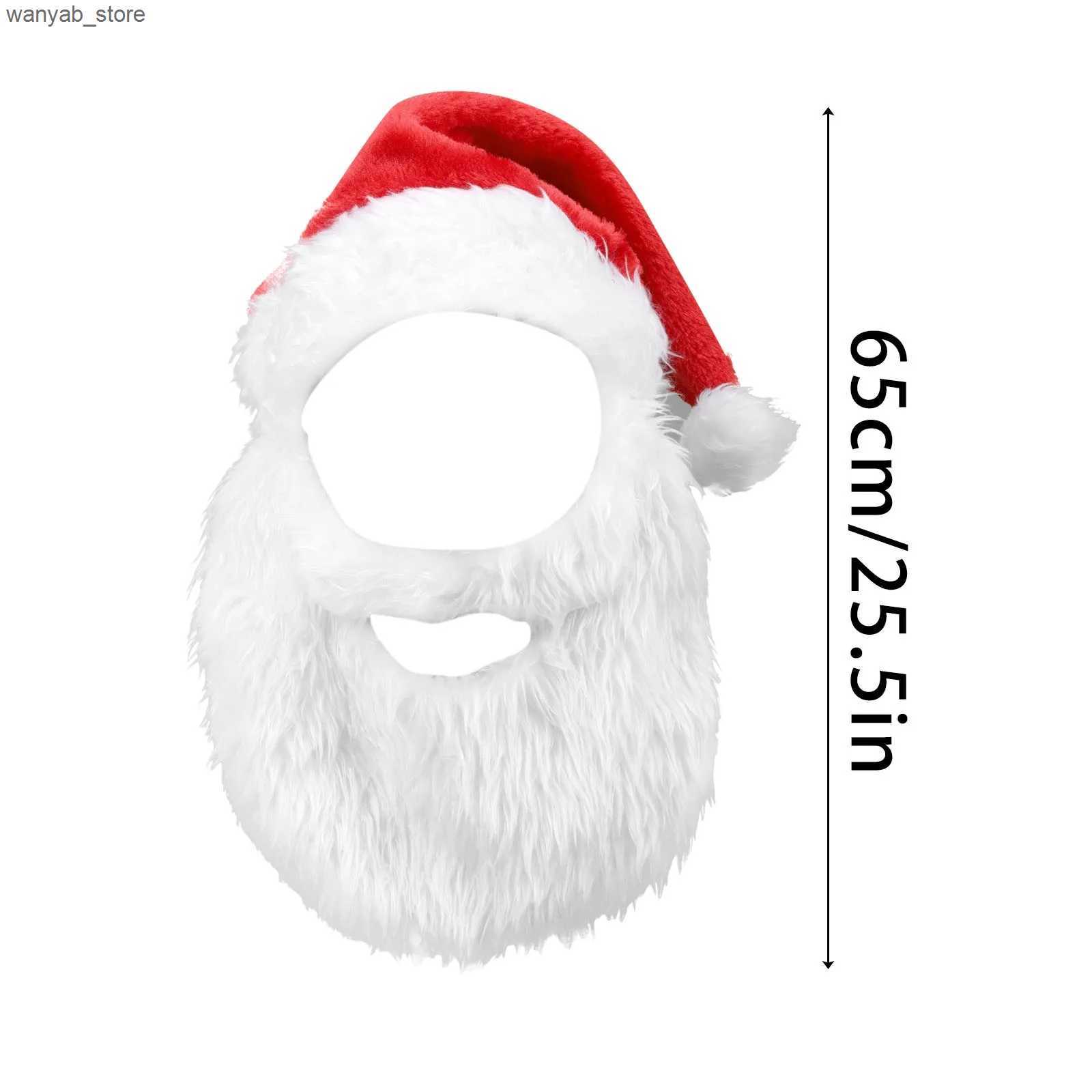 Wide Brim Hats Bucket Hats Cute Santa Claus Hat Plush Beard Decor Accessory Santa Claus Cosplay Christmas Atmosphere Decor Velvet Materi Santa Claus M