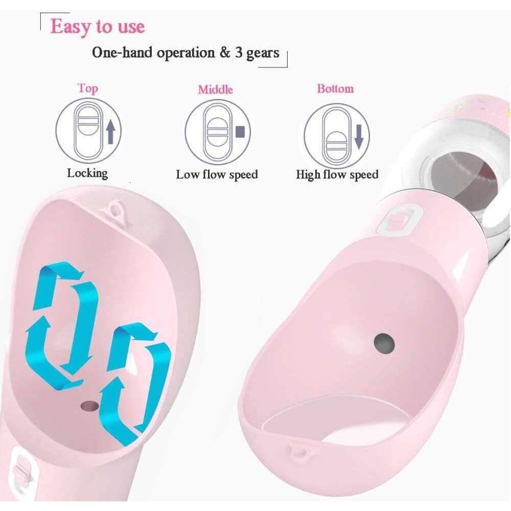 MAOCG Bottle Walking, Multifunctional Portable Dog Travel Water Dispenser with Food Container,Detachable Design Combo Cup Drinking Eating,Suitable for