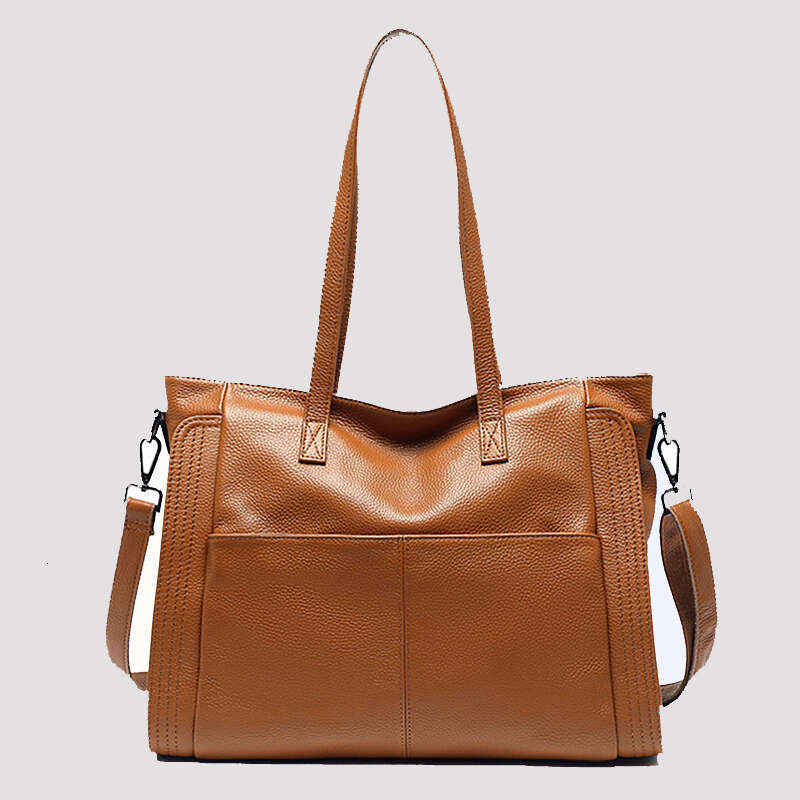 OLOEY Burminsa 100% Cowhide Genuine Leather Large Tote Handbags For Women 2024 Trend Designer Shopper Ladies Shoulder Messenger Bags