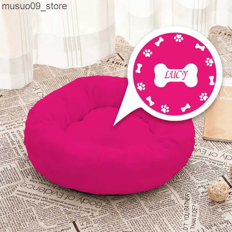 kennels pens Personalized customized fluffy dog bed for cats/dogs flannel warm pet mattress animal sleep sofa basket pet kennel L240910
