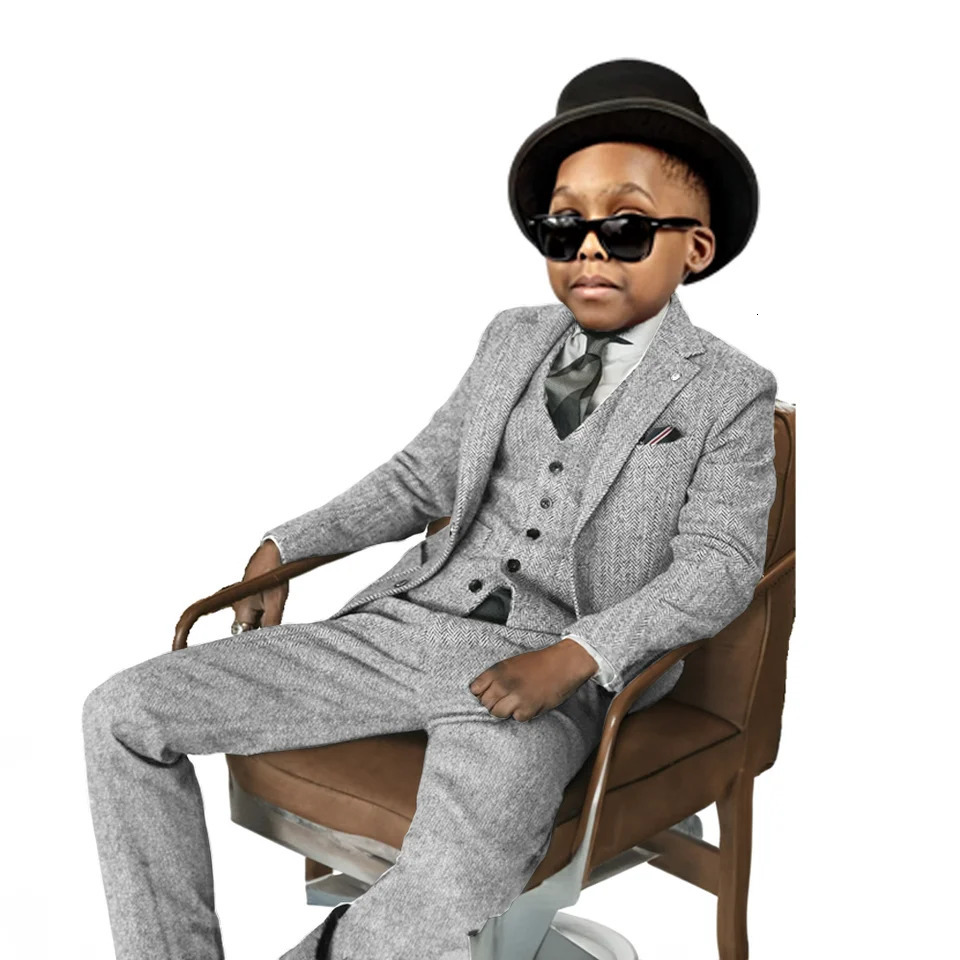 Kids Flower Suit Tuxedo Ceremony Formal Suit Pography Blazer Party Performance Outfit Wedding Teens 241106