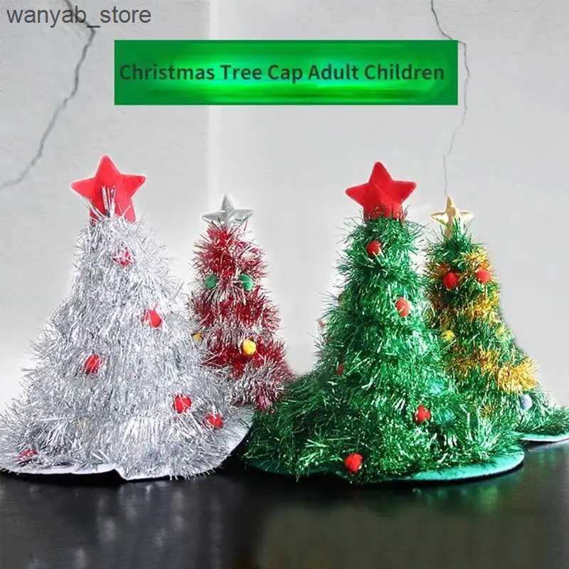 Wide Brim Hats Bucket Hats New Creative Christmas Hat Shiny Tinsel Colorful Poms Christmas Themed Hats Clothing Party Role-Playing Home Holiday Party 