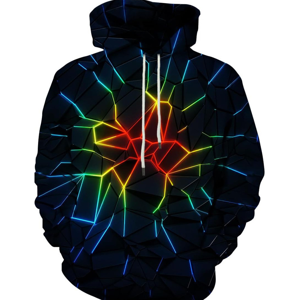 Hoodie for Unisex Novelty 3D Printed Hoodies Long Sleeve Sweatshirts for Men Women with Big Pockets Graphic Fashionable and Warm cool