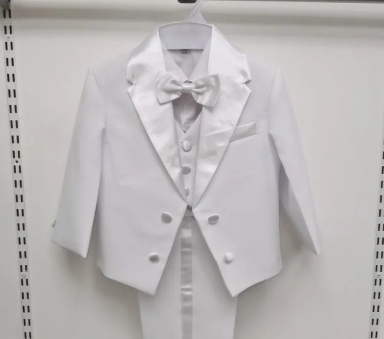 Classic Double Breasted Little Boy Formal Suit/Baby Boy Clothes/Gentleman Bowtie Baby Boys 5-piece Suit Set 3318 241106