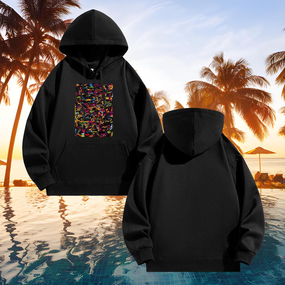 Classic Casual Men's Hooded Sweatshirt Spring Autumn Wholesale Men Clothes Hoodie Long Sleeve Soft Custom Printed Tops Warm Fleece