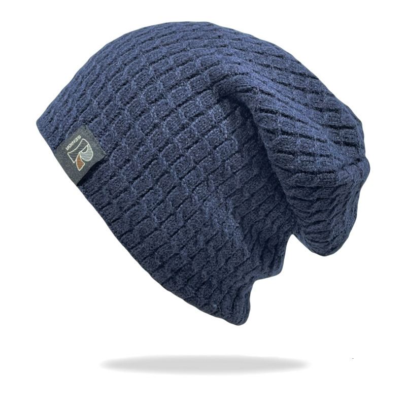 High quality design, New Thickened for Men Women, Warm and Cold proof Knitted Hat, Solid Color Hooded Hat