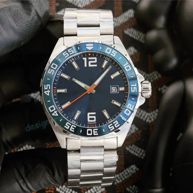 Luxury Classic Mens Automatic Machinery Designer Watch 44MM Unidirectional Rotary Dial Stainless Steel Strap Waterproof Sapphire Glass Luxury Gift