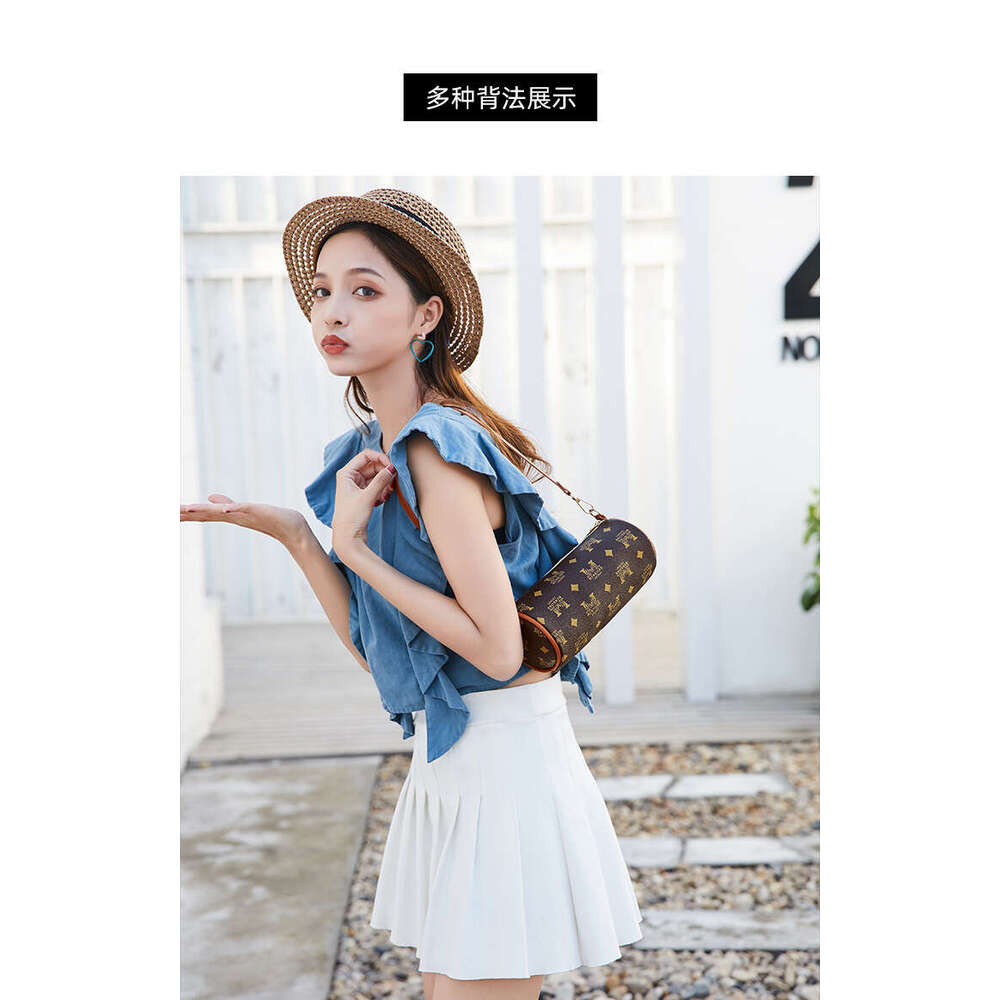 Designer Bag New Vintage Letter Printing Cylinder Bag Elegant And Elegant One Shoulder Crossbody Bag Crossbody Bags For Women