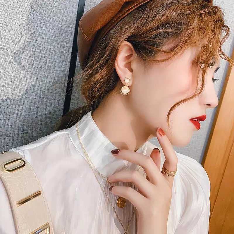 2024 New Luxury Zircon Water Drop Earrings Suitable for Korean Fashion Rhinestone Opal Earrings Jewelry Gifts X241106