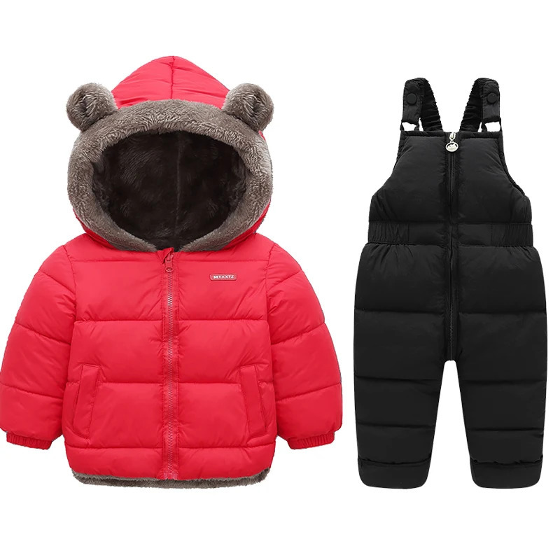 Winter Children Clothing Sets Lamb Fleece Coats Down Pants Baby Thicken Warm 2Pcs Suit Kids Clothes Boys Girls Fashion Jackets 241106