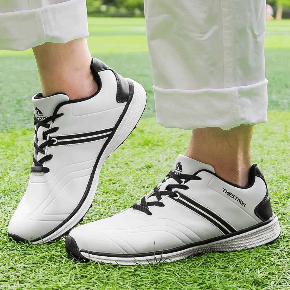 Mens waterproof golf shoes large-sized professional mens golf sports shoes lightweight outdoor golf coaching machine 2022 Y241106