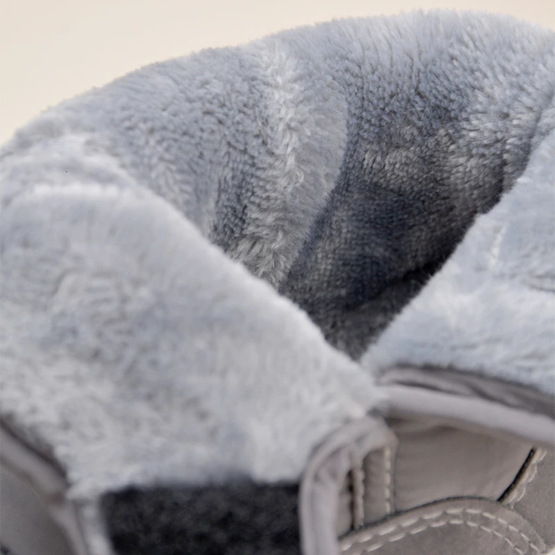 High Quality Rubber Sole Anti-slip Kids Outdoor Winter Waterproof Warm Boots Plush Shoes EW8273 241106