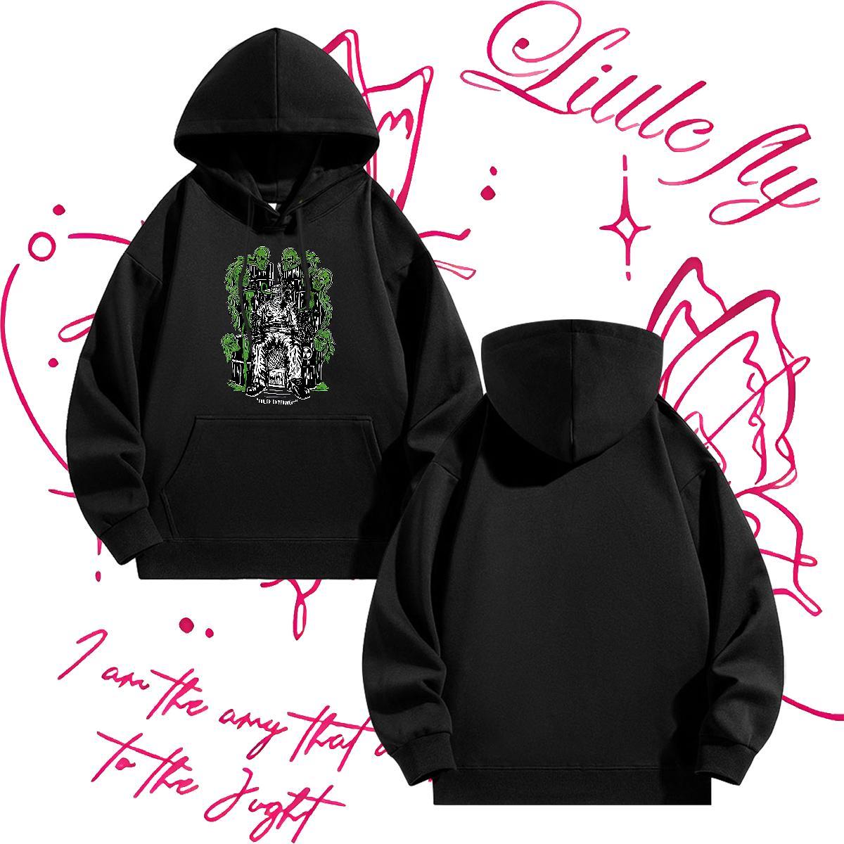 2024 Autumn Winter Hoodie Men Street Soft Men Hoodie Long Sleeve Drawstring Graphic Tops Tech Fleece