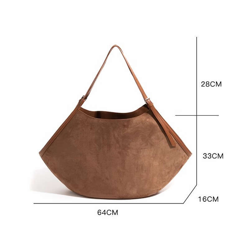 LITTLETON Faux Suede Vintage Large Capacity Underarm Designer Women Shoulder Bags Big Handbags Trend Fall&winter Shopper Bag 2024